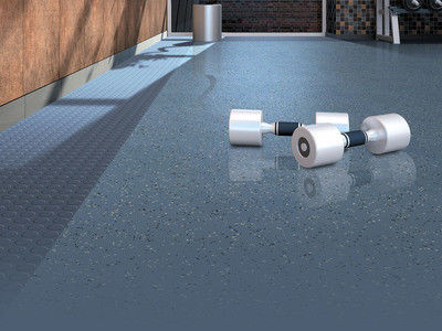 500mmx500mm Rubber Sports Flooring , Gym Flooring Rubber Tiles